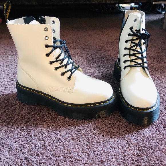 fake doc martens white